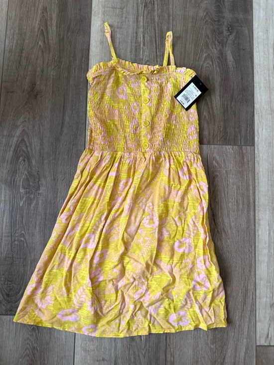 art class Other - art class Yellow & Pink Floral Smocked Sundress - Spaghetti Straps